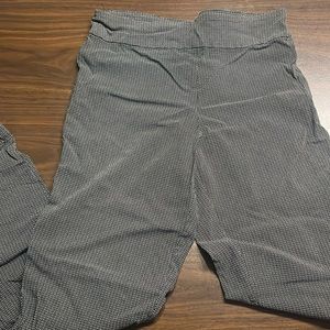 Black small white designs business pant legging